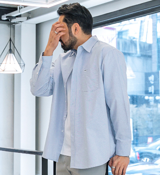(L-5XL)<br>시티보이 オックスフォード シャツ<BR><B><FONT COLOR="#ff4800">[追加割引]</FONT></B>