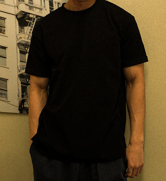 (L-5XL)<br>바톤 롤업반팔티 <BR><B><FONT COLOR="#ff4800">[追加割引]</FONT></B><br><font color="#098a09"><B>長さを選択 (基本的な,ロング+6cm)</B></font>