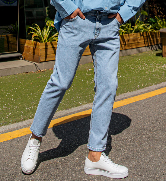(S-5XL)<br>알리타 バンディング デニムパンツ1772<br><font color="#098a09"><B>長さを選択 (基本的な,ロング+10cm)</B></font>