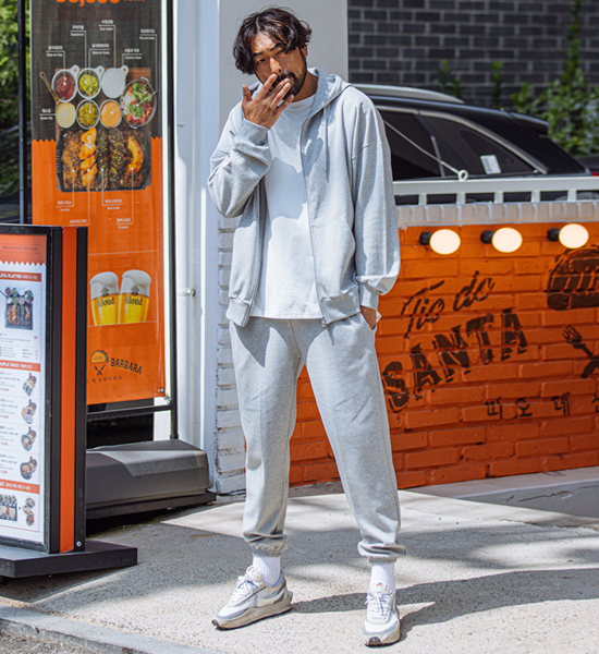 (XL-6XL)<BR>츠포드 フードジップアップ+패쵸그 トレーニング ジョガーパンツ