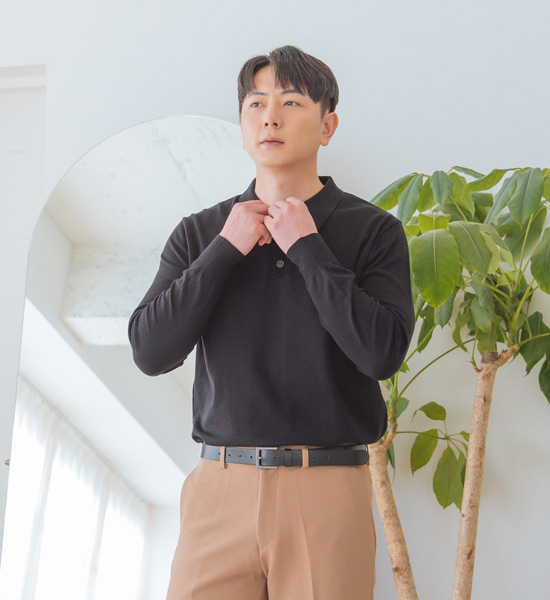 (L~4XL)<br>미텐더 カラー 長袖ニット