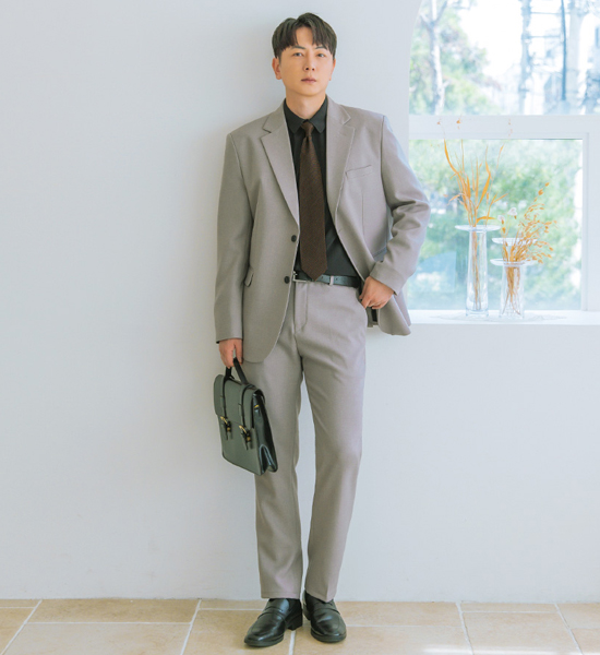 (L~4XL)<BR>고튼 ジャケット+이엠프 バンディングスラックス