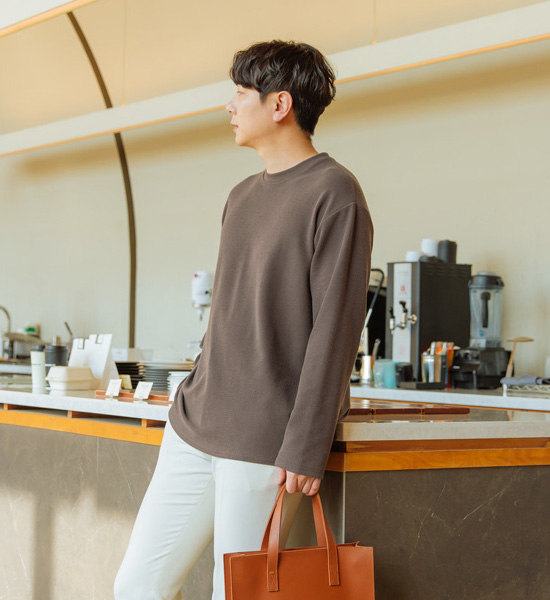 (L~5XL)<br>노코미스 ニット長袖Tシャツ
