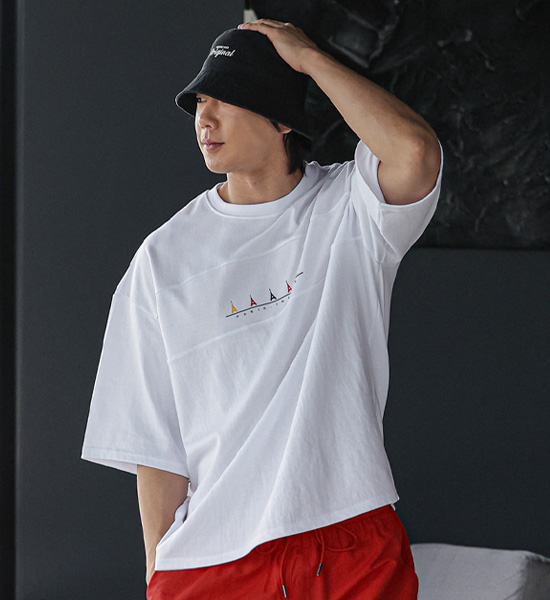 (3XL-6XL)<br>라라오 切開半袖Tシャツ