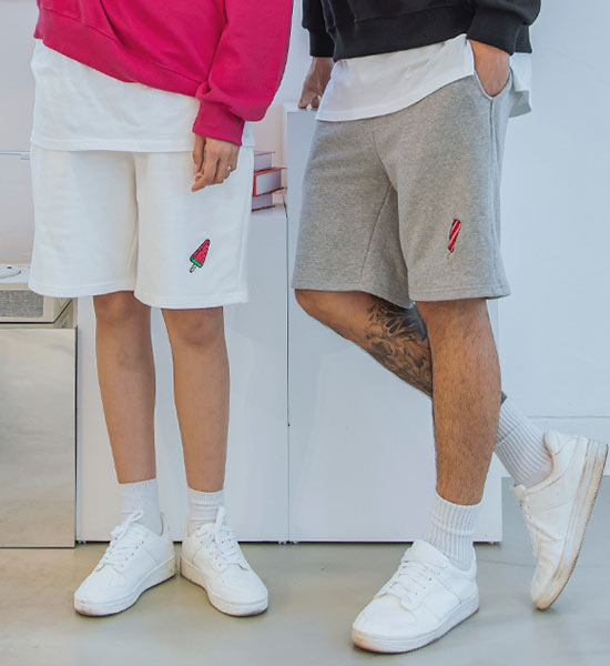 (L~6XL)<BR>러브라뷰 アイスクリーム バンディング半ズボン