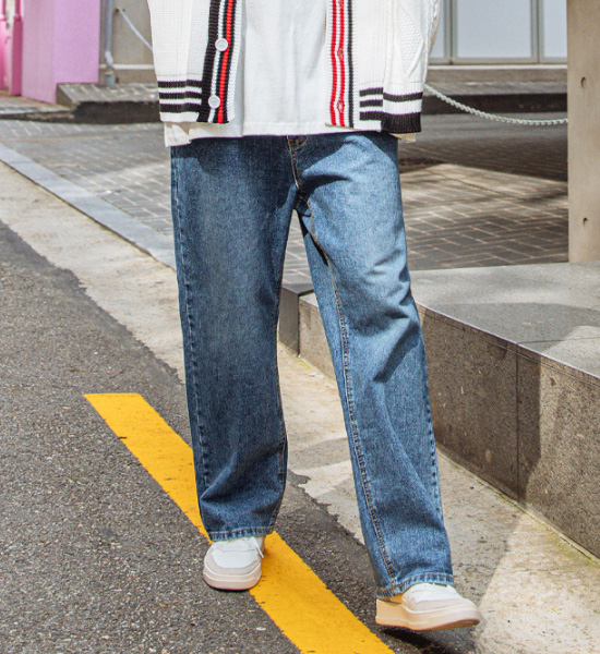 (S~5XL)<BR>위드너스 デニムパンツ 3302<br><font color="#098a09"><B>長さを選択 (基本的な,ロング+8cm)</B></font>