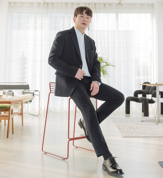 (M-6XL)<BR>카라스코 정장자켓+타디치 이중지 フォーマルパンツ