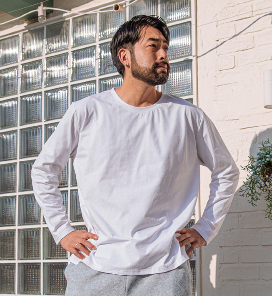 (M-6XL)<br>탐푸 起毛長袖Tシャツ
