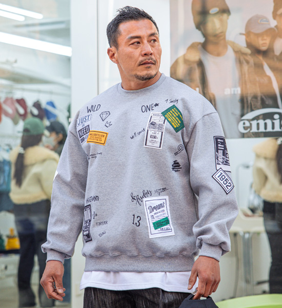 (XL-6XL)<br>피기그 패치나염 マンツーマン