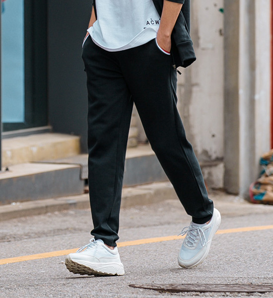 (M-4XL)<BR>어려보여 3줄슬림밴딩팬츠