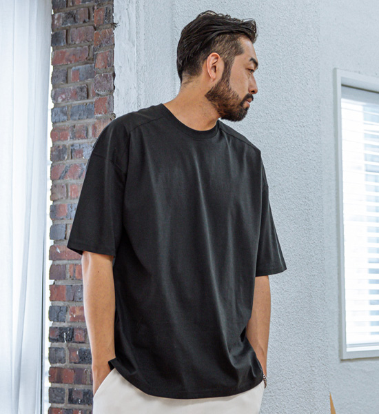 (L-5XL)<br>라버두 半そでティー <br><font color="#098a09"><B>長さを選択 (基本的な,ロング+6cm)</B></font>