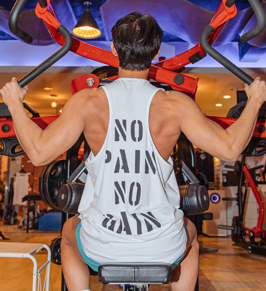 (L-5XL)<br>노페인노게인 サイド·スリット モーダル 헬스나시<br><font color=