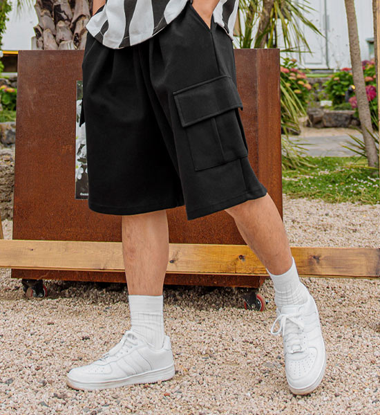 (XL~6XL)<BR>라호셀 カーゴバンディングショートパンツ