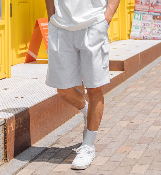 (L-5XL)<BR>볼리유 カーゴバンディングショートパンツ
