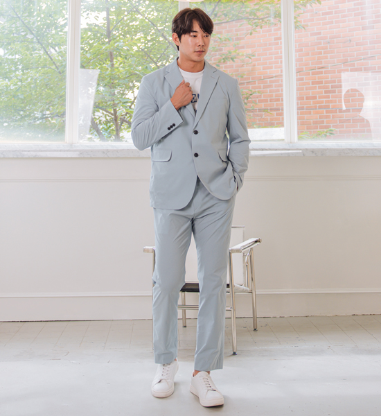 (M~5XL)<BR>멜번 ストレッチ ジャケット+케언즈 ストレッチ スレックス