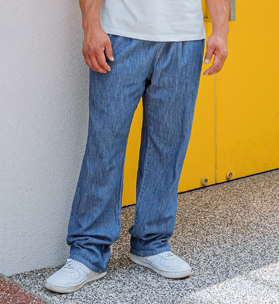 (M-5XL)<BR>볼드비 セミワイド デニムバンディングパンツ
