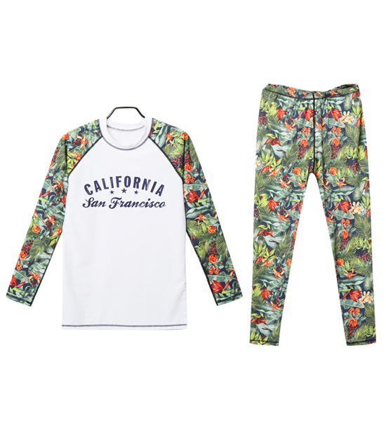 (M~4XL)<BR>캘리포니아 フラワー 軽警備員+フラワー レギンス