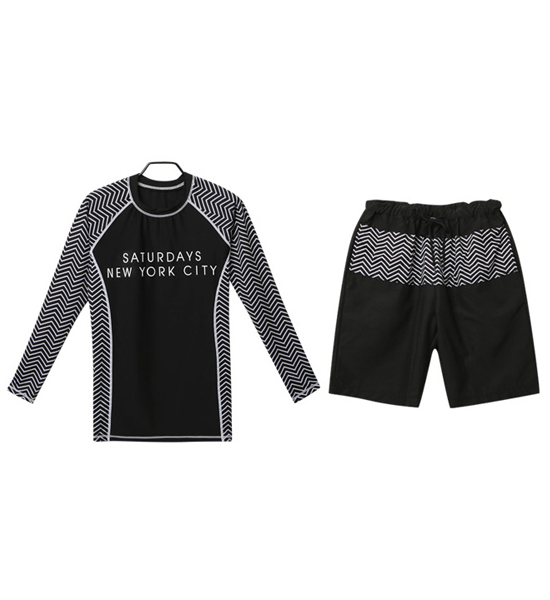 (M~5XL)<BR>어디에도 지그재그 軽警備員+다좋아 지그재그 스윔팬츠