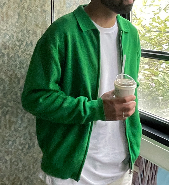 (XL-6XL)<BR>코앗 ニットジップアップ