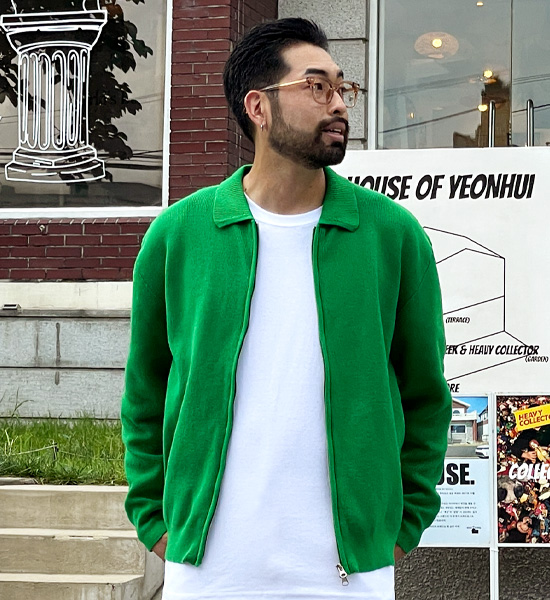 (XL-6XL)<BR>코앗 ニットジップアップ