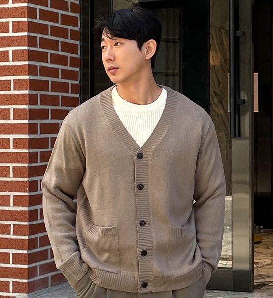 (L-4XL)<BR>프래드 カーディガン