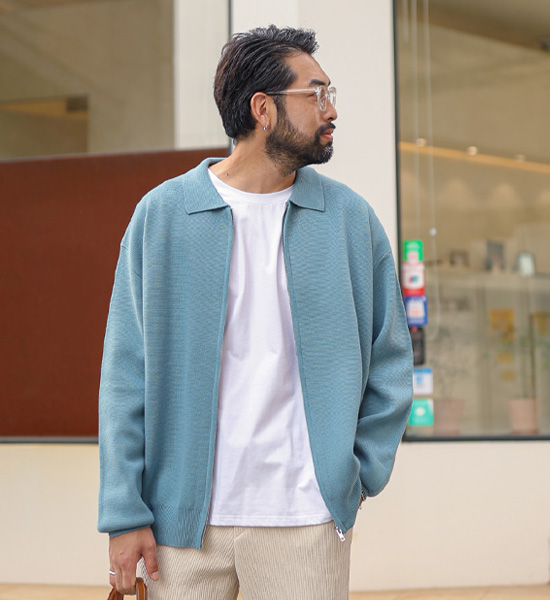 (XL~6XL)<BR>차우칸 ニットカーディガン