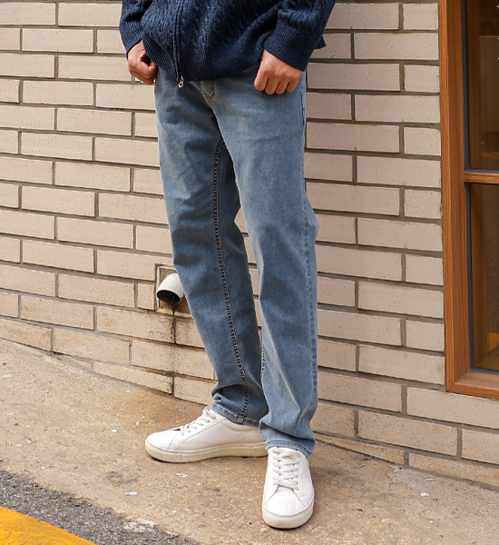 (M-6XL)<BR>디오누 隠しバンド テーパー デニムパンツ <br><font color="#098a09"><B>長さを選択 (基本的な,ロング+10cm)</B></font><BR><B><FONT COLOR="#ff4800">[追加割引]</FONT></B>