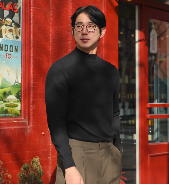 (L-5XL)<br>토필드 半タートルネックニット 88011<BR><B><FONT COLOR="#ff4800">[追加割引]</FONT></B>