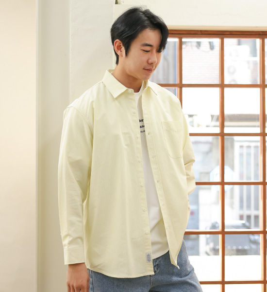 (XL-6XL)<br>누마딘 オックスフォード ストライプシャツ