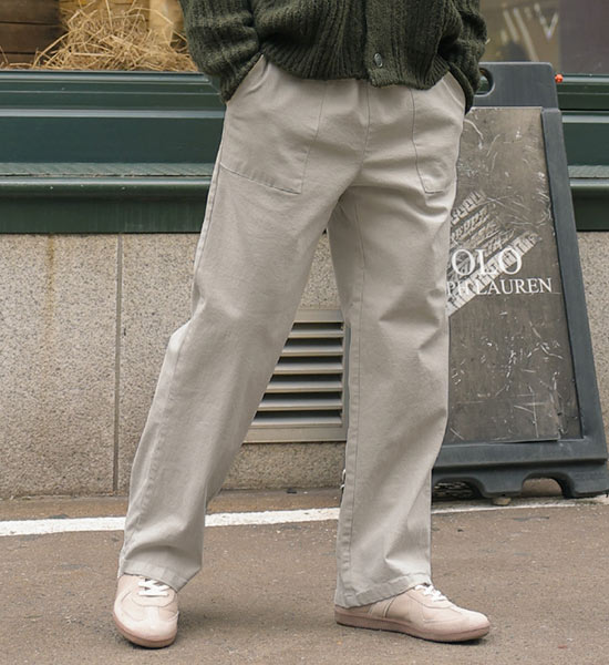 (M-4XL)<BR>리치카투 標準フィット バンディングパンツ