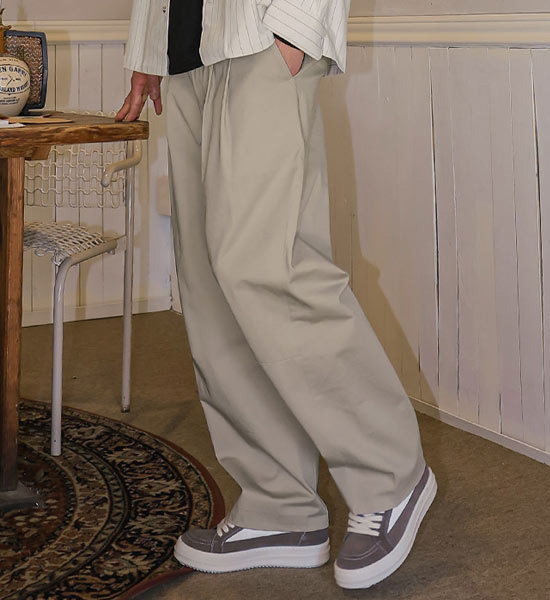 (XL-6XL)<BR>뱅크스 セミワイド バックバンディング チノパンツ