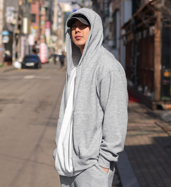 (XL-6XL)<BR>키콩 ニットフードジップアップ