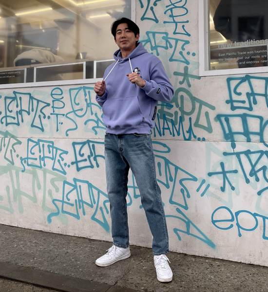 (L-5XL)<BR>펭퀸 フードティーシャツ
