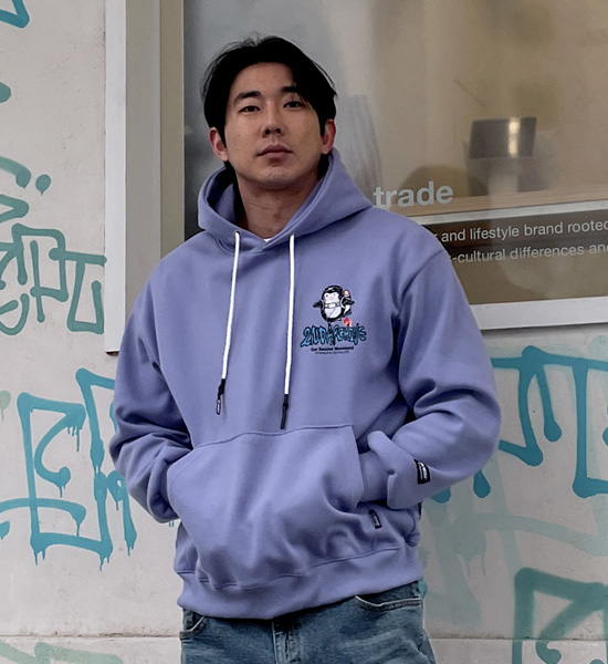 (L-5XL)<BR>펭퀸 フードティーシャツ