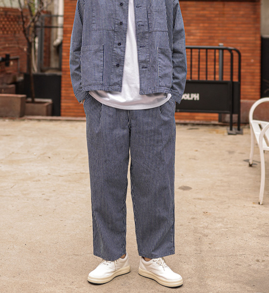 (L-5XL)<BR>니아타 セミワイドフィット デニムバンディングパンツ <br><font color="#098a09"><B>長さを選択 (基本的な,ロング+10cm)</B></font>