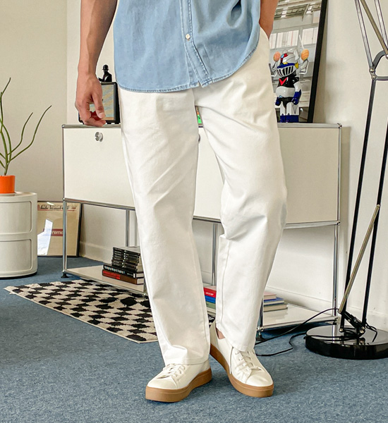 (M-5XL)<BR>리바노 標準フィット バンディングパンツ 369