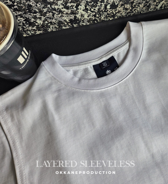 (L-5XL)<BR>카이노 レイヤード 袖なし<BR><font color="#224f20"><b>*長さを選択 (基本的な,+4CM,+8CM)</b></font>