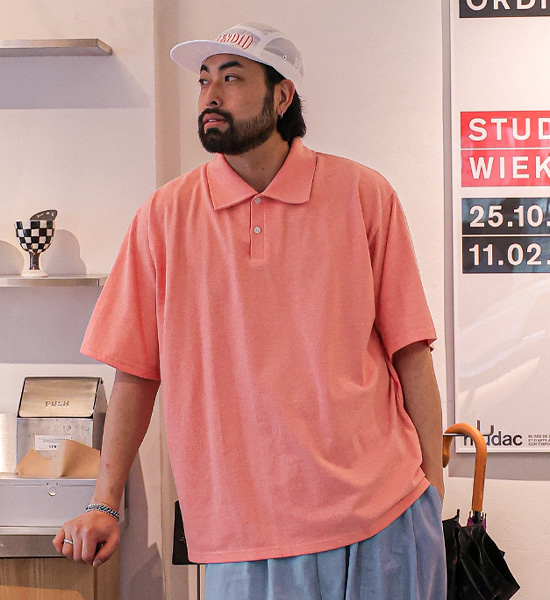 (XL-4XL)<BR>모트루 半袖襟Tシャツ