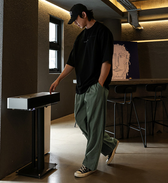 (L-4XL)<br>로즈호 セミワイドフィット リネン バンディングパンツ <br><font color="#098a09"><B>長さを選択 (基本的な,ロング+8cm)</B></font>