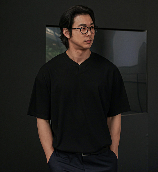 (XL-6XL)<br>까사노 ヘンリーネック 半そでティー