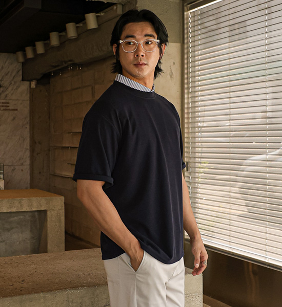 (M-5XL)<br>오까네 시크릿 レイヤード シャツ