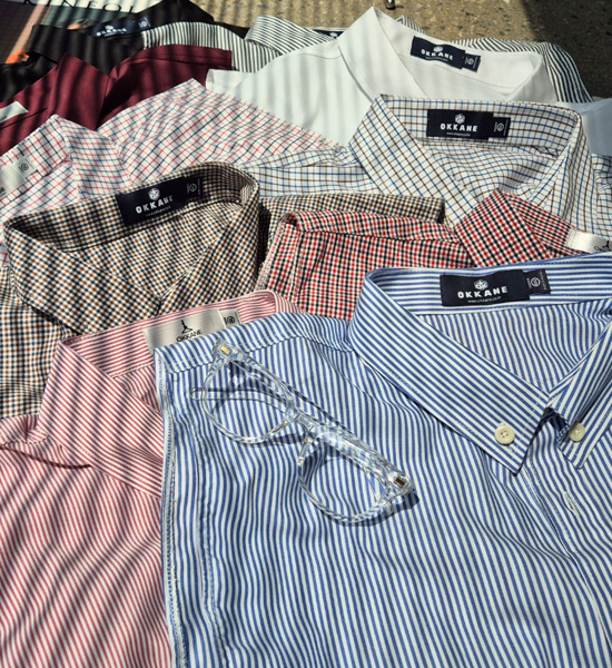 (M-5XL)<br>오까네 시크릿 レイヤード シャツ