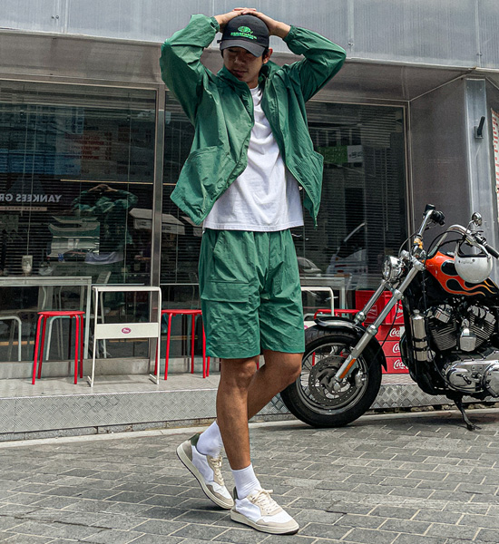 (M-6XL)<BR>코로트 ナイロンジップアップ 82301