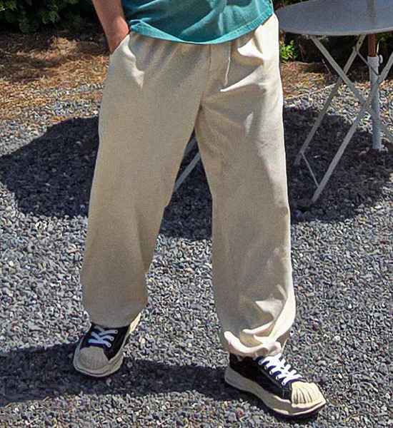 (XL-6XL)<BR>키쏘 リネンバンディングパンツ