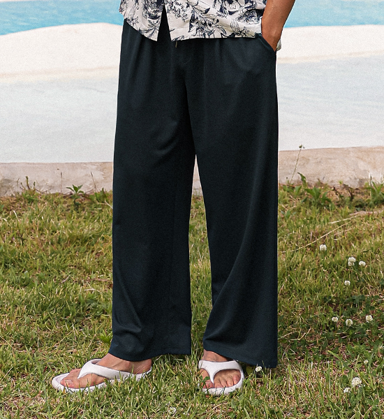 (L-6XL)<br>포엘러 ワッフル バンディングパンツ(標準フィット/ワイドフィット)