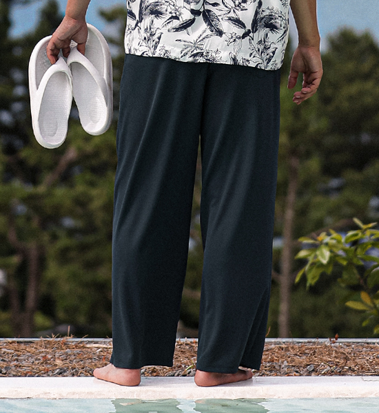 (L-6XL)<br>포엘러 ワッフル バンディングパンツ(標準フィット/ワイドフィット)