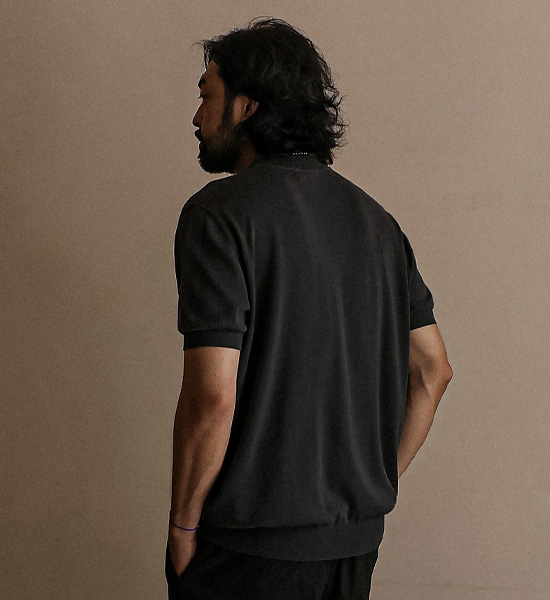 (L-5XL)<BR>모타사다 ヘンリーネック 半袖のニット DT5019<BR><B><FONT COLOR="#ff4800">[追加割引]</FONT></B>