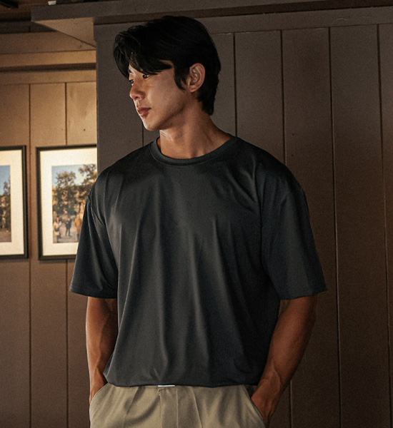 (L-5XL)<br>이그리츠 機能性 半そでティー <br><font color="#098a09"><B>長さを選択 (基本的な,ロング+6cm)</B></font>