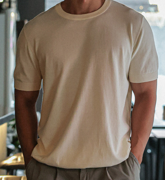 (L-5XL)<br>라토단 半袖のニット DT23113<BR><B><FONT COLOR="#ff4800">[追加割引]</FONT></B>
