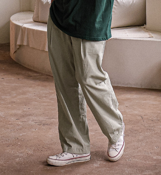 (L-4XL)<br>로즈호 セミワイドフィット リネン バンディングパンツ <br><font color="#098a09"><B>長さを選択 (基本的な,ロング+8cm)</B></font>
